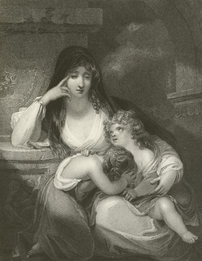 Lady Pamela Fitzgerald, la vedova di Lord Edward Fitzgerald e i suoi figli da George Romney